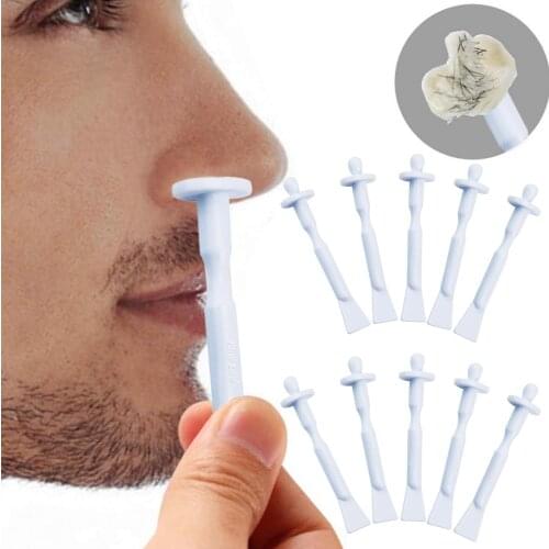 60pcs Disposable Nose Wax Applicator Sticks Spatulas for Nostril Nasal Cleaning Ear Hairs Eyebrow Facial Hair Removal