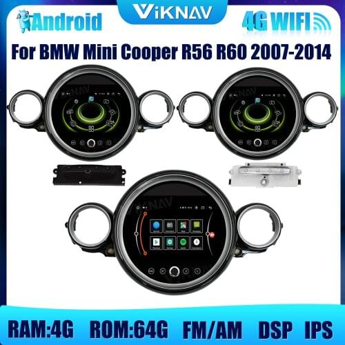 2din Android Auto Car Radio for BMW Mini Cooper R56 R60 2007-2014 GPS Navigation Head Unit Video Player Tape Recorder Carplay