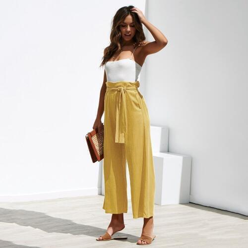 B Cotton Linen Wide leg Pants Women Elastic Waist Vintage Plus size Pant Chinese style Loose Wide leg Trousers Wide Leg Trousers