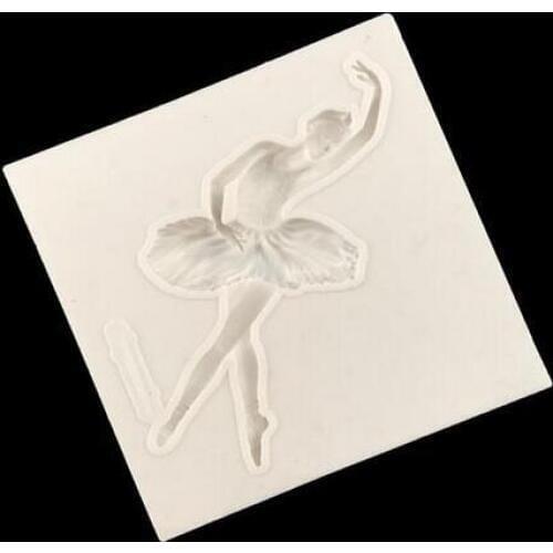 Ballet Dancing Girl Fondant Cake Mold Stencil Silicone Mould Cupcake Cake Decorating Tools Confeitaria Easter H209