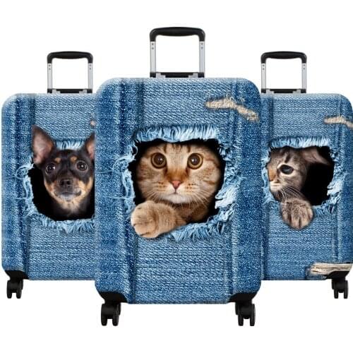 Luggage cover cat in travel accessories Trolley travel suitcase baggage covers XL suitcase case protective for 18-32 inches