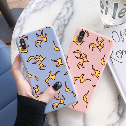 For Huawei P30 P20 Honor 10X 10 20 P40 Lite E Pro 8X 9X 10i Y6 Y7 Y9 P Smart 2019 2020 2021 Nova 5T Flame Print Case Coque Cover