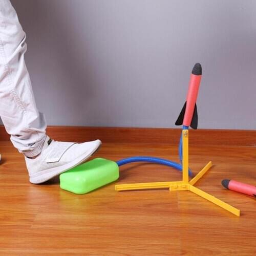 Childrens Foot Toy Rocket Kids Air Pressed Rocket Launcher Step Pump Outdoor Air Science Educational Parents Kids Games Gifts 4