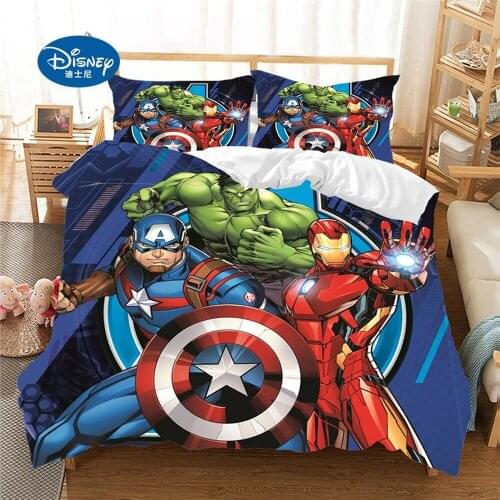 Disney Marvel Avenger Alliance 3D bedding set iron Man Queen King size comforter bedding sets bedclothes Cartoon Duvet cover