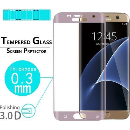 A + quality 3D Curved Edge Front Screen Cover Protective Film For Samsung Galaxy S7 Edge 5.5" Full Cover Tempered Glass films