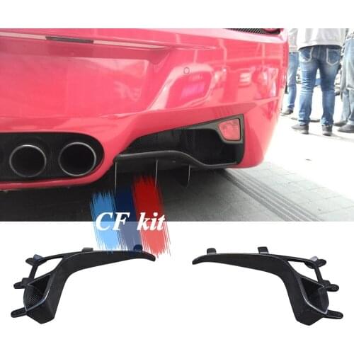 CF Kit Carbon fiber Rear Diffuser Bumper Lip Brakes Lampshade For Ferrari 458 Car Lampshade