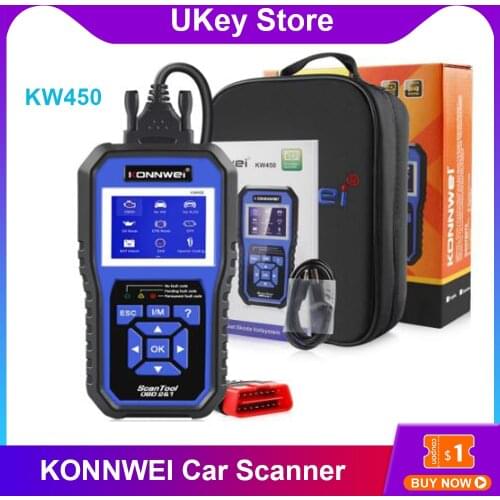 KONNWEI KW450 OBD2 Diagnostic Tool for VAG Cars For VW For Audi ABS Airbag Oil ABS EPB DPF SRS TPMS Reset Full Systems Scanner