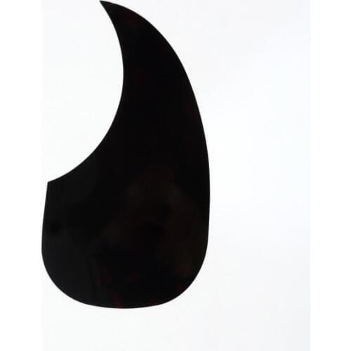 Musiclily Oversize Teardrop Acoustic Guitar Self-adhesive Pickguard for Martin D28 Style Guitar, Black