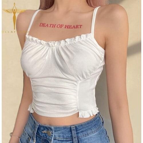 Summer Tanks Top Female Slim Elastic Camisole Basic Short Crop Camis Solid Colors Crop Top Sexy Tanks Vest Camis Women Clothing