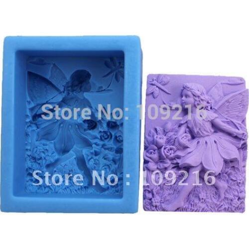 Wholesale!!!1pcs Running Beautiful Fairy (R0557) Silicone Handmade Soap Mold Crafts DIY Mold