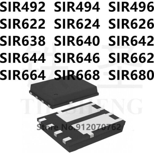 10PCS SIR492 SIR494 SIR496 SIR622 SIR624 SIR626 SIR638 SIR640 SIR642 SIR644 SIR646 SIR662 SIR664 SIR668 SIR680 QFN IC