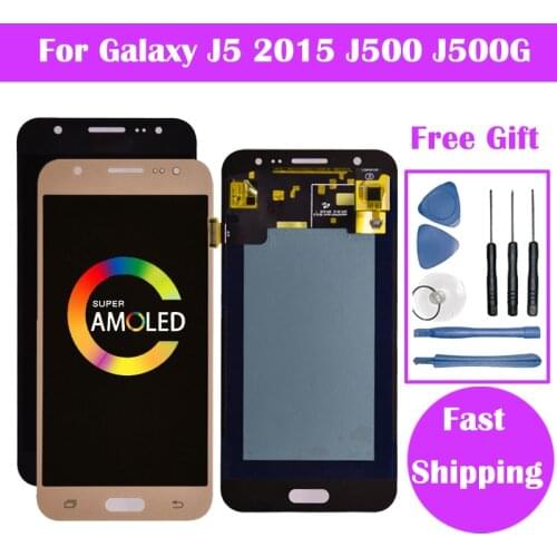 Super AMOLED For Samsung GALAXY J5 J500 J500F J500FN J500M J500H 2015 LCD Display With Touch Screen Digitizer Assembly