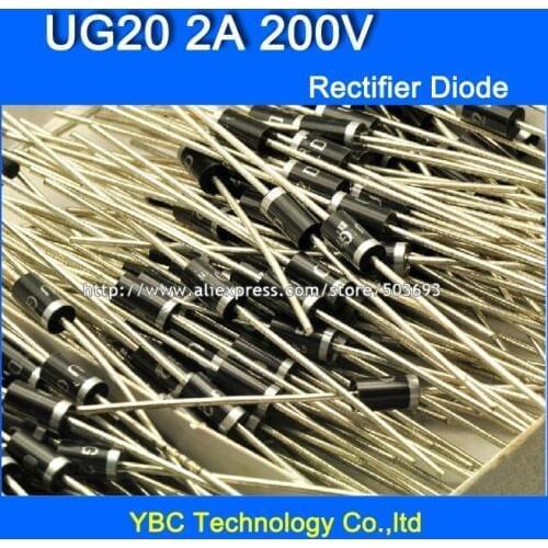 100pcs/lot UG2D 2A/200V Fast Recovery Rectifier Diode