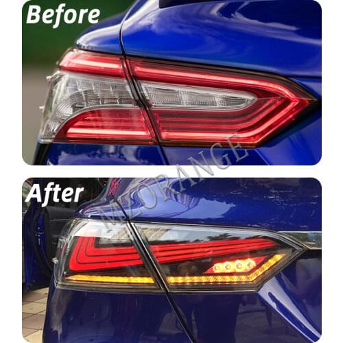 1 Set LED Tail Light For Toyota Camry 2018 Car Light Assembly Turn Signal Auto Accessories Rear Brake Lamp High Quality