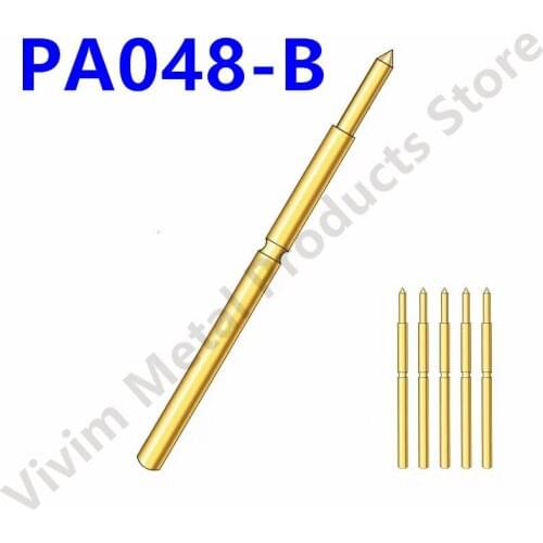 100 / PCS PA048-B Spring Test Probe Convenient And Durable Metal Probe Detection Needle Cover Length 15mm Needle Seat Spring