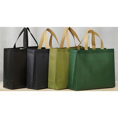 50PCS / LOT Women Men Reusable Nonwoven Shopping Bag Large Folding Tote Grocery Bags Convenient Storage Handbags