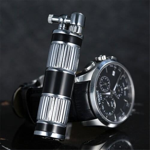 2021 New Metal Gas Lighter Inflatable Grinding Wheel Novelty Flame Oil Lighter Outdoor Lighter Fire Starter Smoker Mens Gift