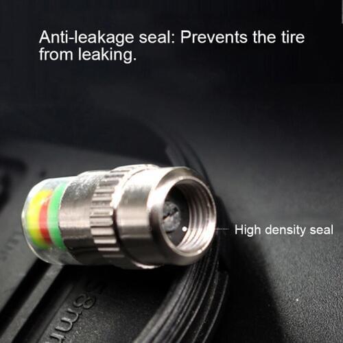 4 Pcs Car Tire Tyre Air Pressure Valve Stem Caps Sensor Indicator Alert Auto SUV M8617
