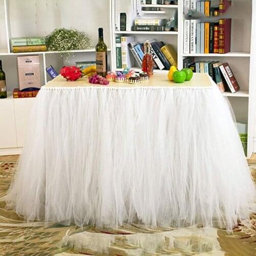15cm*5mTulle Skirt Crafts DIYBirthday Wedding Party New Year Decorationty SuppliesWedding Backdrop Decoration Table 5zsh015