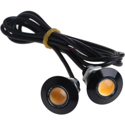 50LC 1 Pair Ultra Thin 23mm 12V Car LED DRL Daytime Running Light Eagle Eye Lamp