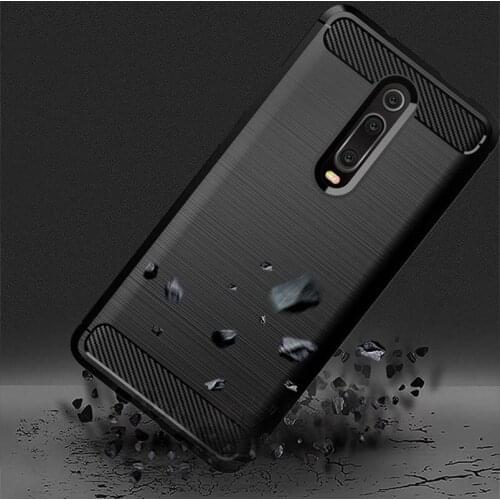Shock Absorption Cover Soft TPU Anti Scratch Carbon Fiber Back Original Case for Xiaomi Mi 9T / 9TPro Mi9T Pro 6.39" Cover Cases