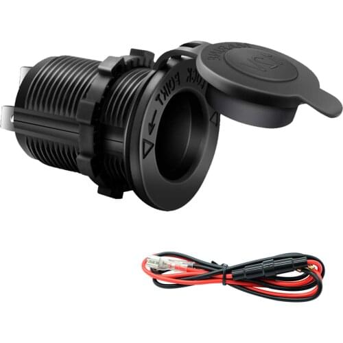 Car Power Socket 12-24V Lightweight Dust-proof Outlet