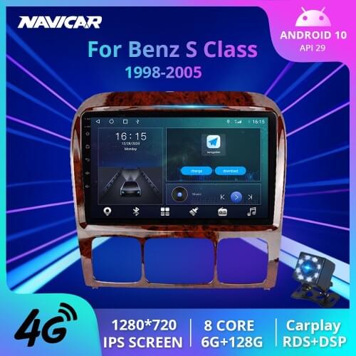 2Din Android10.0 Car Radio For 1998-2005 Mercedes Benz S Class W220 S280 S320 S350 S400 S430 S500 S600 S55 AMG GPS 2DIN DVD