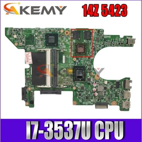 Free shippping For 14Z 5423 Laptop motherboard CN-067CG0 067CG0 67CG0 11289-1 With SR0XG I7-3537U CPU working well