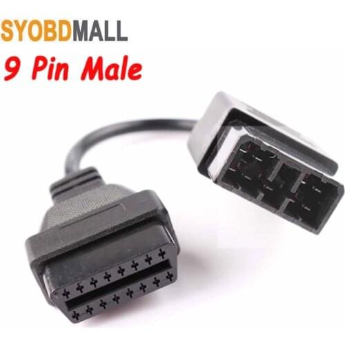 Male 9Pin to 16Pin OBD 2 OBDII Diagnostic Cable For SUBARU 9 Pin Obd Port Convert To 16 Pin Female Interface Auto Scan Adapter