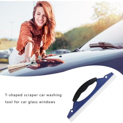 Shower Squeegee Window Glass Wiper Scraper Cleaner With Silicone Blade & Holder Hook For Bathroom Kitchen Car Glass Cleaning