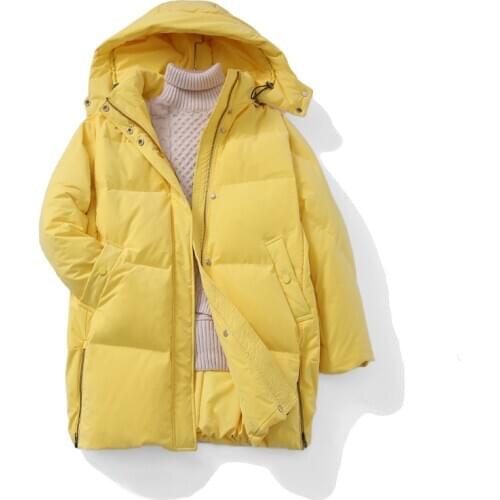 Quality white duck down fluffy shape winter coat wears bun down jacket womens new style