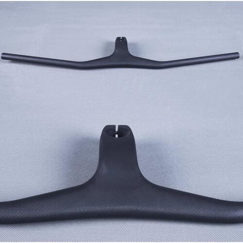 Manillar Carbono MTB Bicycle Riser One-shaped Integrated Handlebar With Stem 3K Matt Carbon Handlebar Mountain Bike Accessories