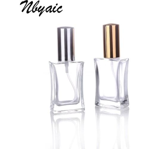 Nbyaic 1Pcs 30ml 50ml thin waist glass bottle perfume sub-bottle spray bottle toning moisture filled empty bottle