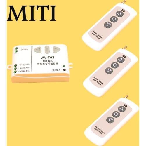 New AC 220V Motor RF Wireless Remote Control Switch System UP & DOWN Motor reversing controller 1pcs Receiver + 3pcs Transmitter