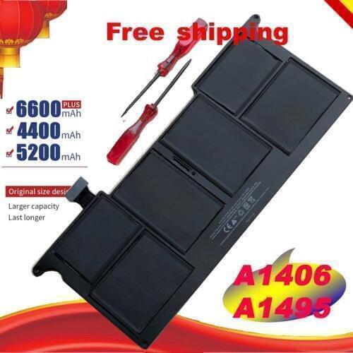New A1406 A1495 Battery For APPLE Macbook Air 11" inch A1465 Mid 2012 2013 Early 2014 A1370 Mid 2011 MC968LL/A Free shipping