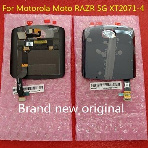 Original For Motorola Moto RAZR 5G XT2071-4 External Secondary LCD Display Touch Screen Digitizer Assembly Sensor Phone
