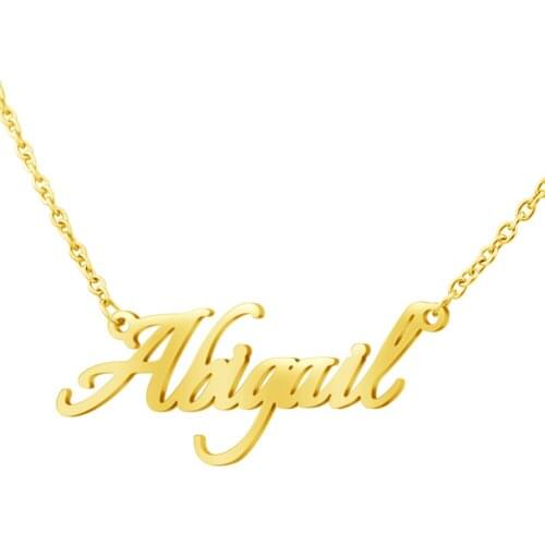 Custom Name Necklace Personalized Name Necklace Jewelry Gift for wife girlfriend Stainless steel Name Pendant Necklace