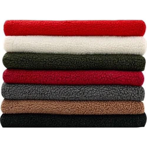50cm/Pcs 160cmWidth Lamb Velvet Fabric Warm Winter Light and Soft Thicken Coral Fleece Cloth Plush Clothing Gloves Comfortable