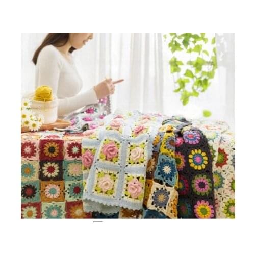 Handmade knitting braided blanket material package tutorial unfinished product