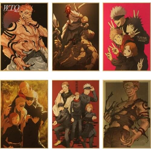 Japan Anime Jujutsu Kaisen Anime Posters Canvas Painting Retro Poster Wall Decor Wall Art Home Decor Photos for Childrens Room