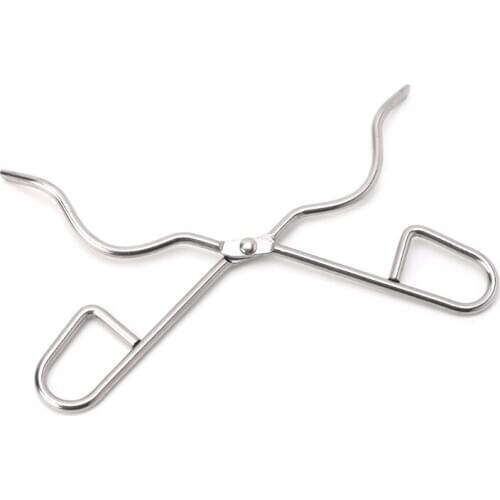 Professional Grade Stainless Steel Crucible Tongs Graphite Melting Plier Holder X7YC