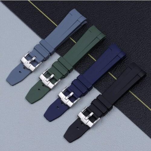 21mm Rubber Silicone Waterproof Watch band for Longines Master Conquest HydroConquest L3 Black Blue Grey Green Watch Strap