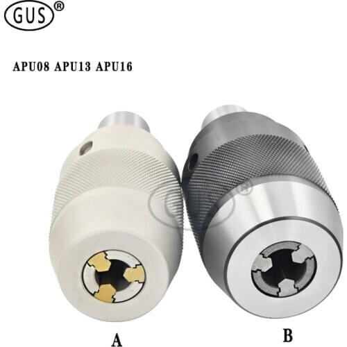 Free shipping APU13 APU16 APU08 Self-tightening drill chuck 3-jaw chuck for BT30 BT40 BT50 NT30 NT40 ISO30 drill chuck adapter