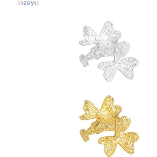 LOZOYA 925 Sterling Silver Plain Simple Jewelry Flower Ear Cuff Non Piercing Clips Earcuff Earring 2021 Wedding Gift Pendiente