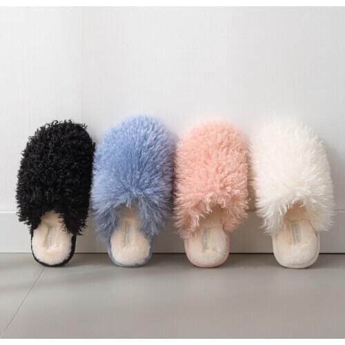 Warm Flat Slipper Female Shoes Woman Slippers For Home 2020 Furry Slides For Women Soft Home Slippers Women Indoor Ladies Shoe