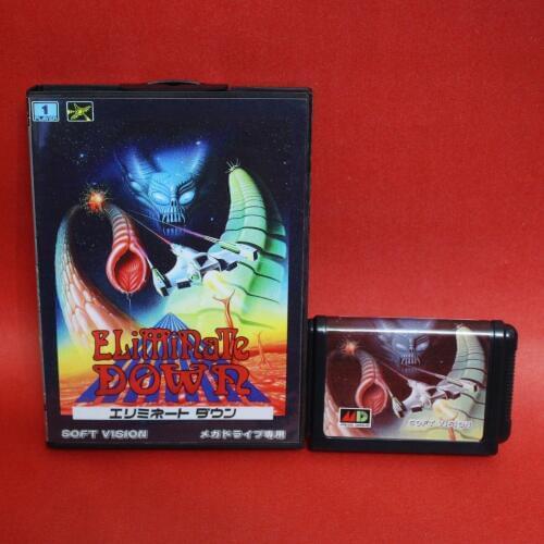 Eliminate Down 16 bit MD card with Retail box for Sega MegaDrive Video Game console system