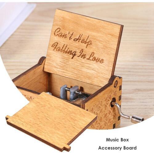 Vintage Hand Cranked Music Box Excellent Wooden Creative Music Box Decoration for Music Lover Birthday Party Ornament