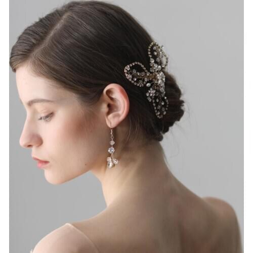 Flower Hair Pin Rhinestone Hairpins Bridal Wedding Hair Accessories Jewelry Crystals Hair Clips