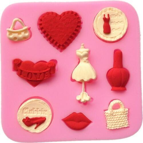 Lady Shoe Bag Shap Cooking Tools Chocolate Ice Mold Wedding Decorating Silicone Mold Baking Fondant Candy Sugar Craft Diy Cake