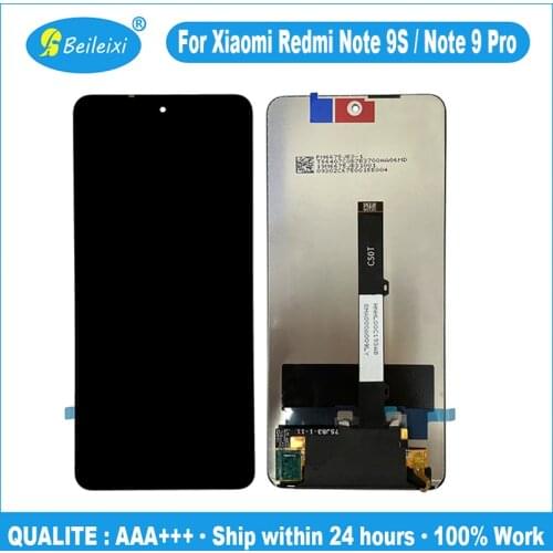 For Xiaomi Redmi Note 9 Pro 5G M2007J17C LCD Display Touch Screen Digitizer Assembly Replacement
